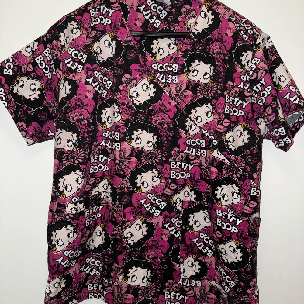 Betty Boop Pink and Black Women's Top